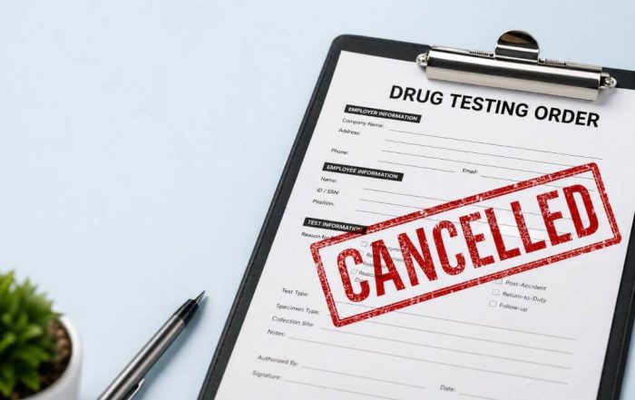 cancelled DOT drug test