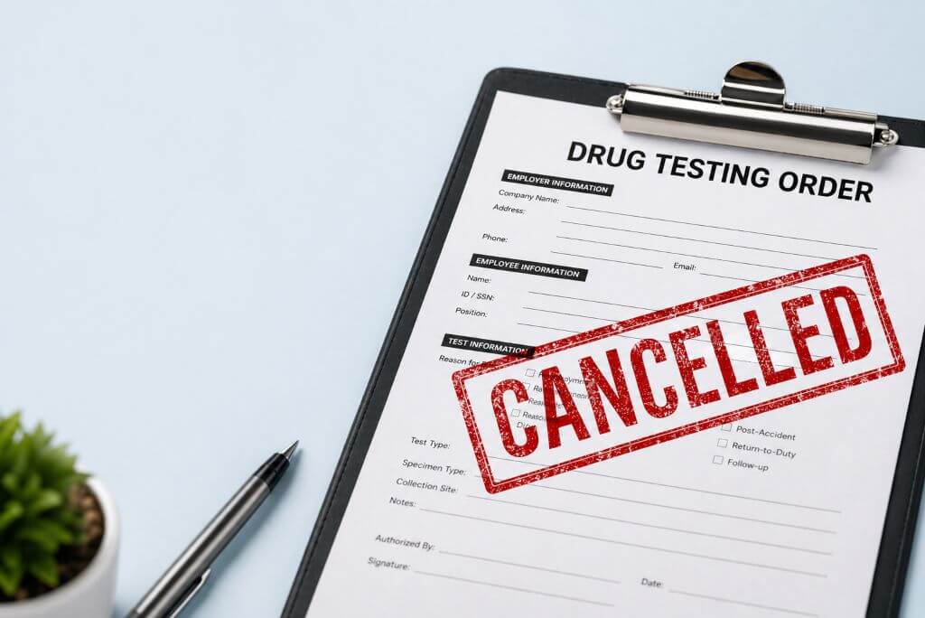 cancelled DOT drug test